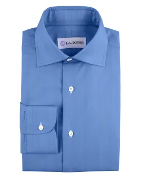 Blue Satin Dress Shirt