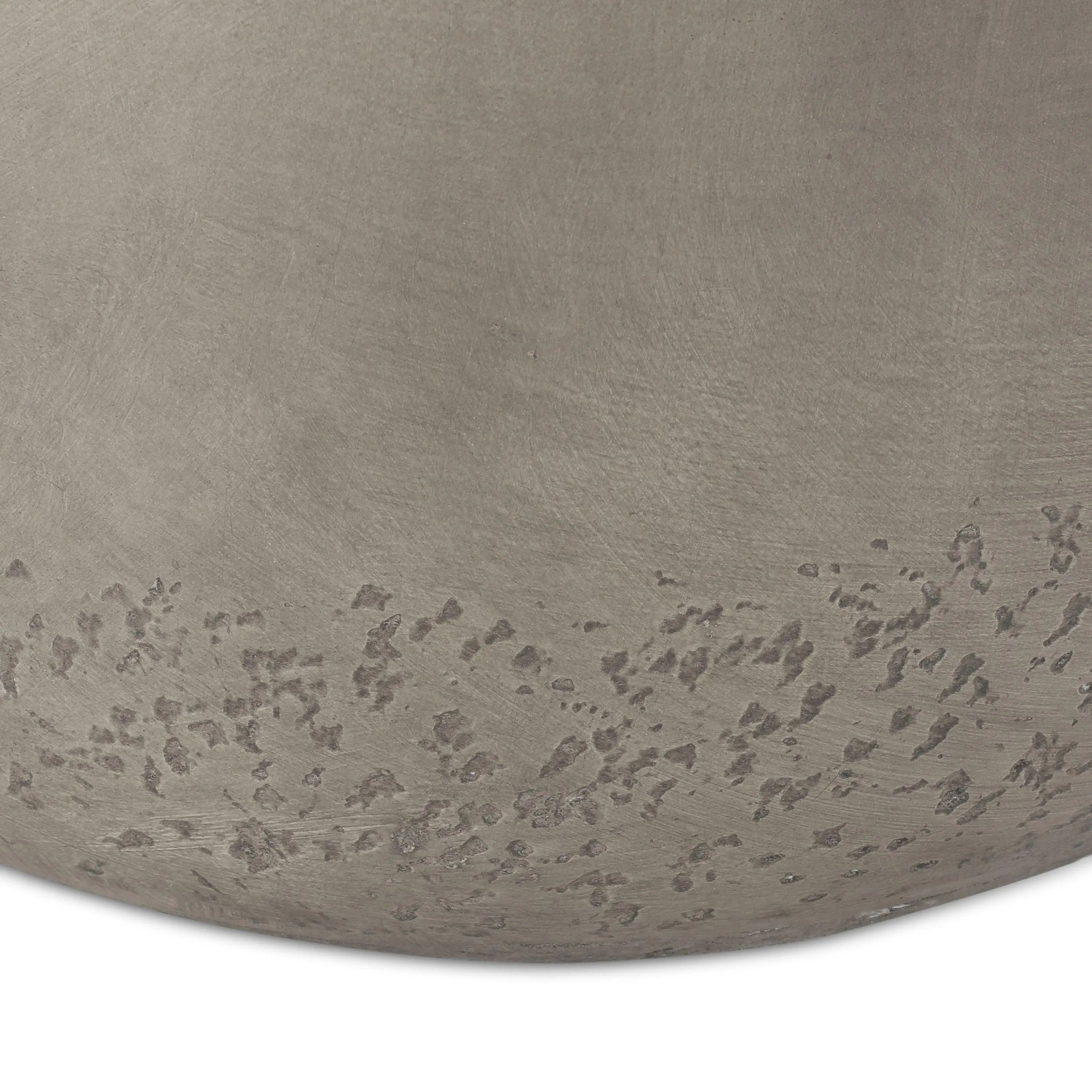 Boho Light Gray Drum Shape Accent Table