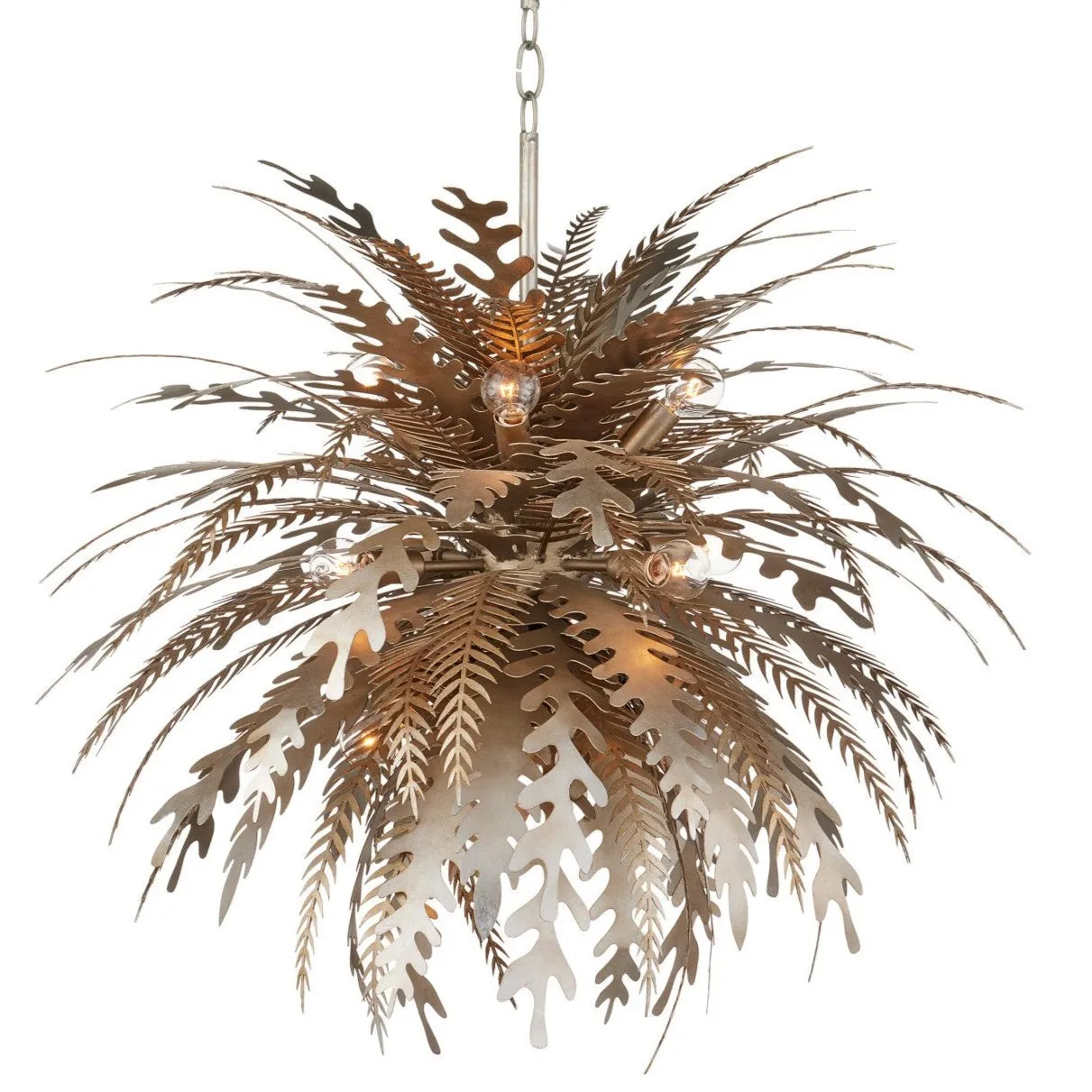 Bouquet Metal Leaves 12-Light Chandelier