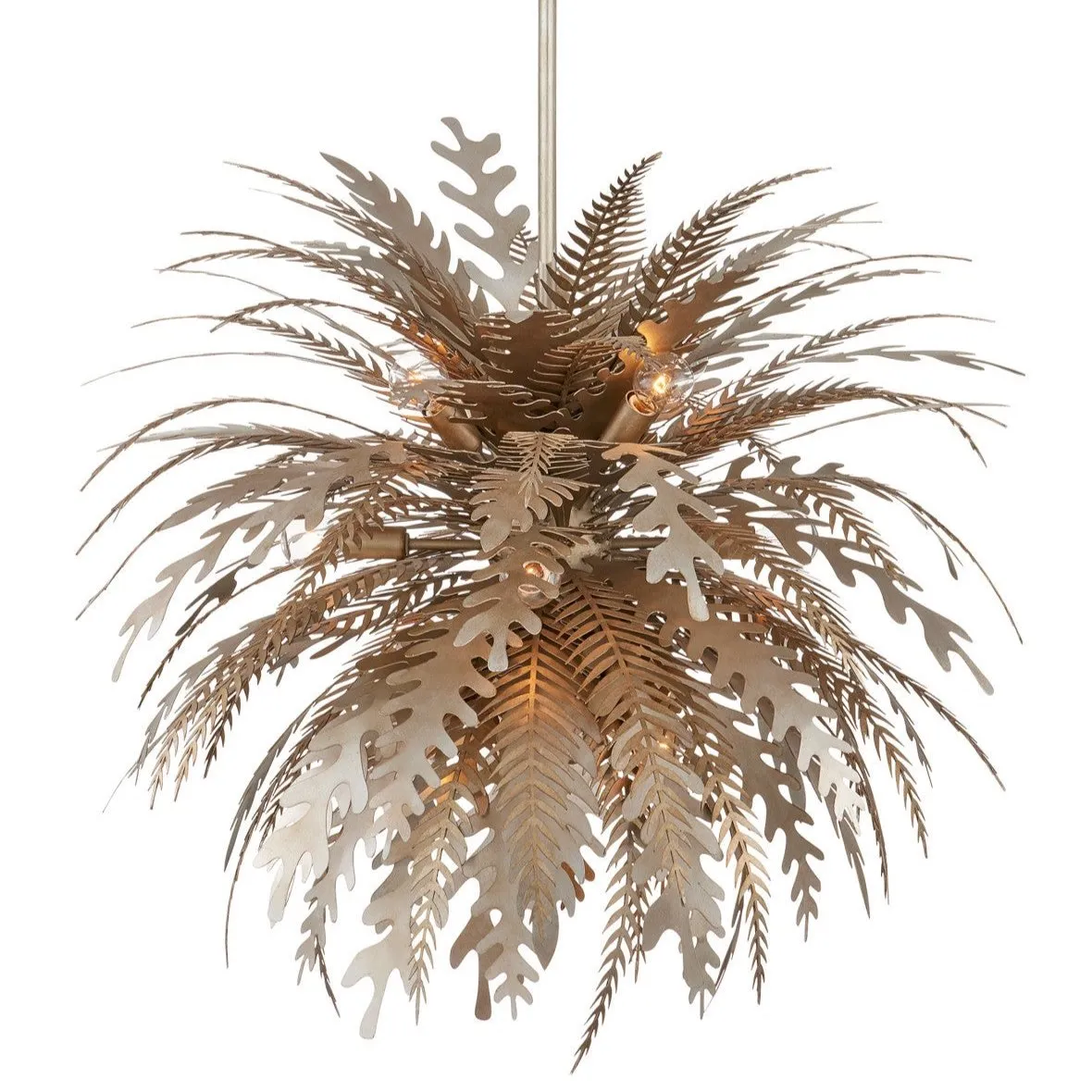 Bouquet Metal Leaves 12-Light Chandelier