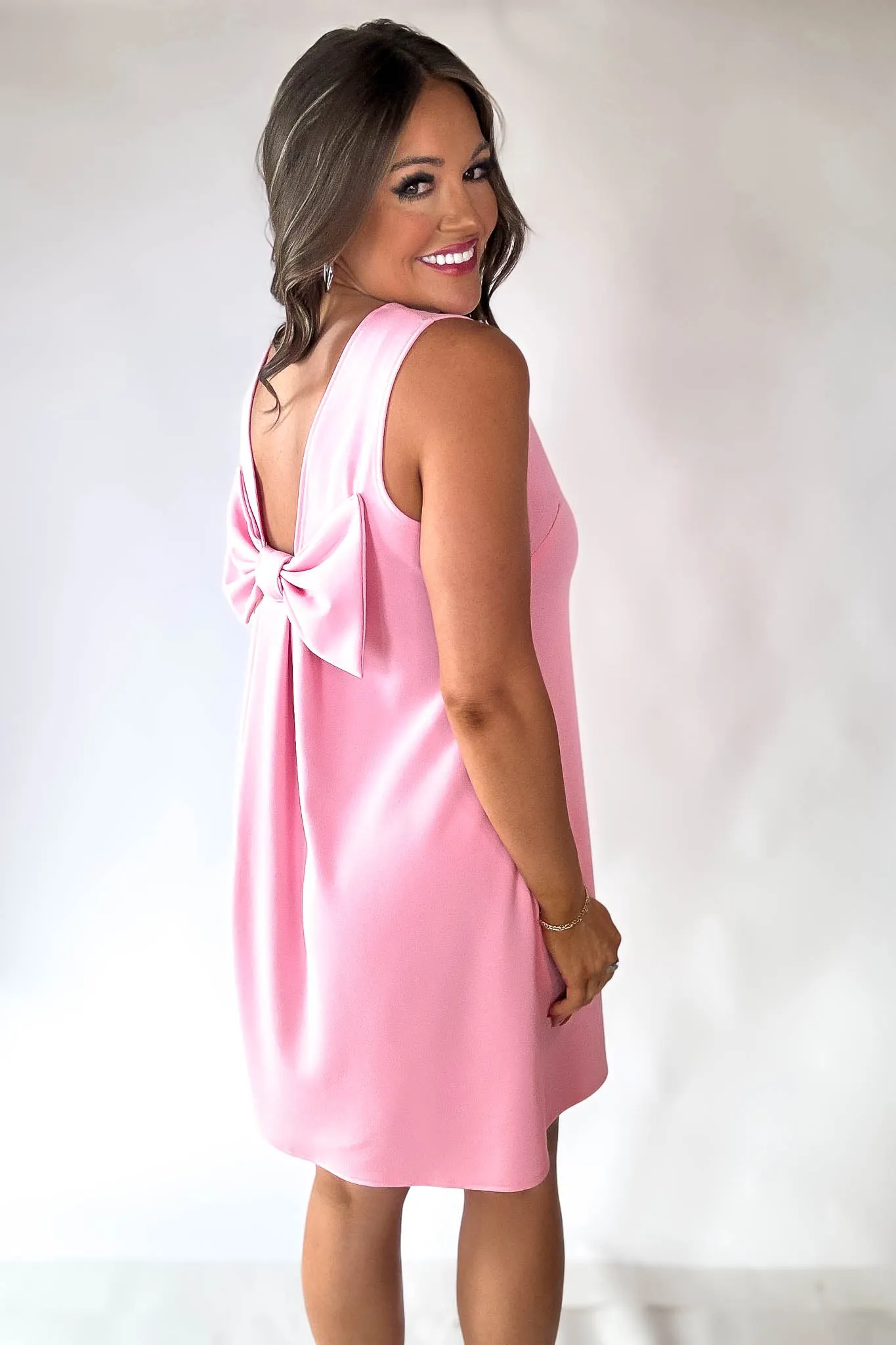 Bow Back Pink Dress