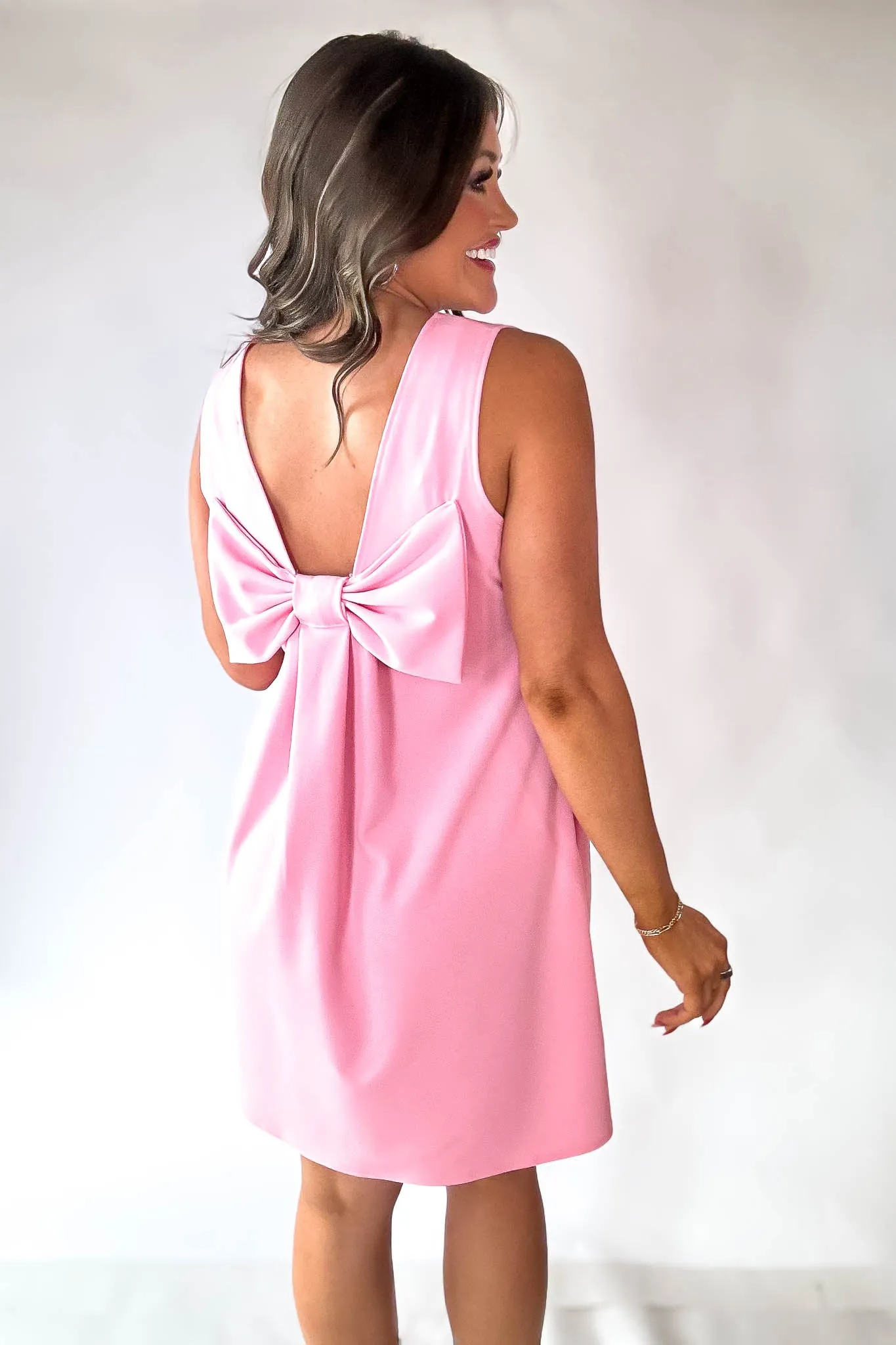 Bow Back Pink Dress