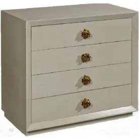 Bronze Floral Handle 4-Drawer Chest