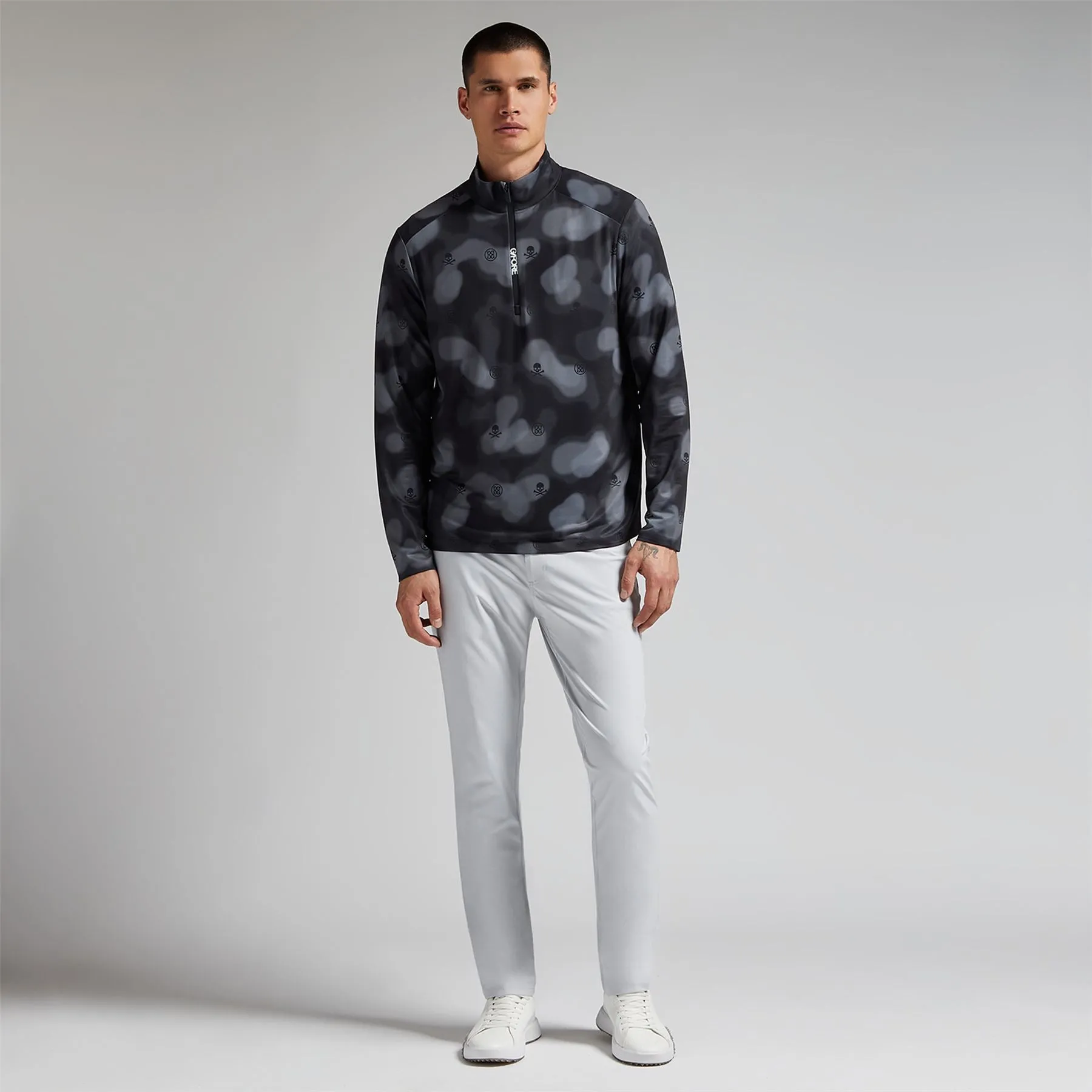 Brushed Back Tech Quarter Zip Pullover Onyx Blur Camo - AW24