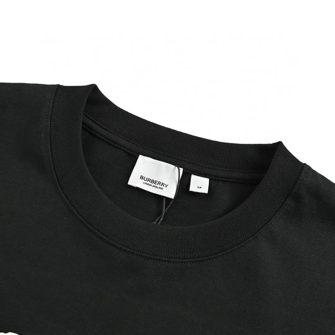 Burberry T-Shirt - Black with Graphic Design