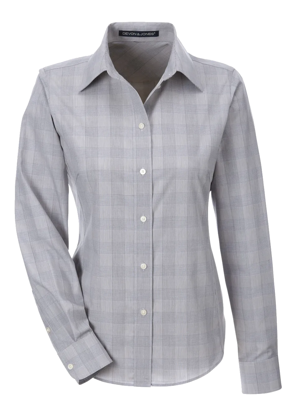 C1698W Ladies Crown Collection Glen Plaid Shirt