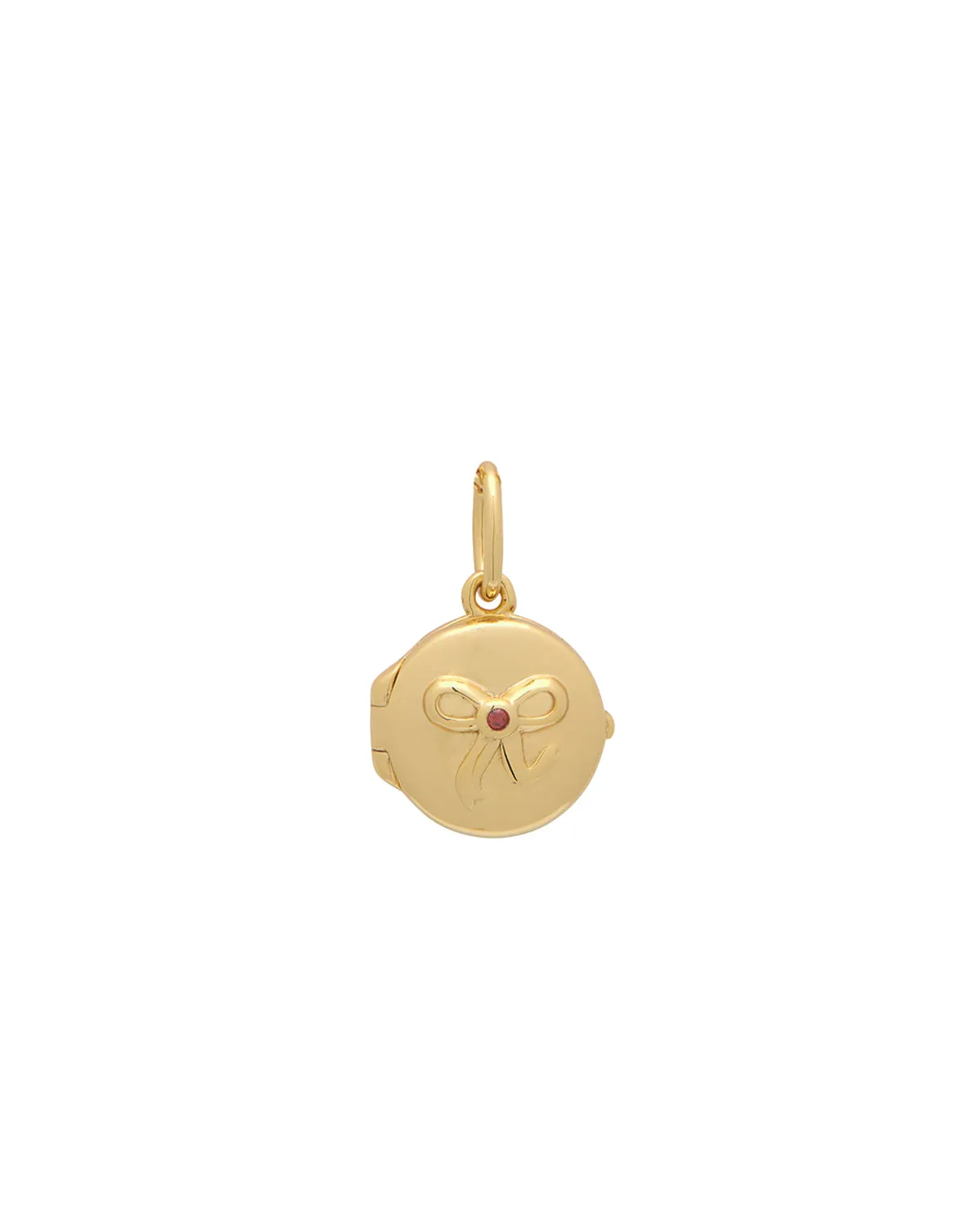 Carla Bow Engravable Locket Pendant - 9k Solid Gold