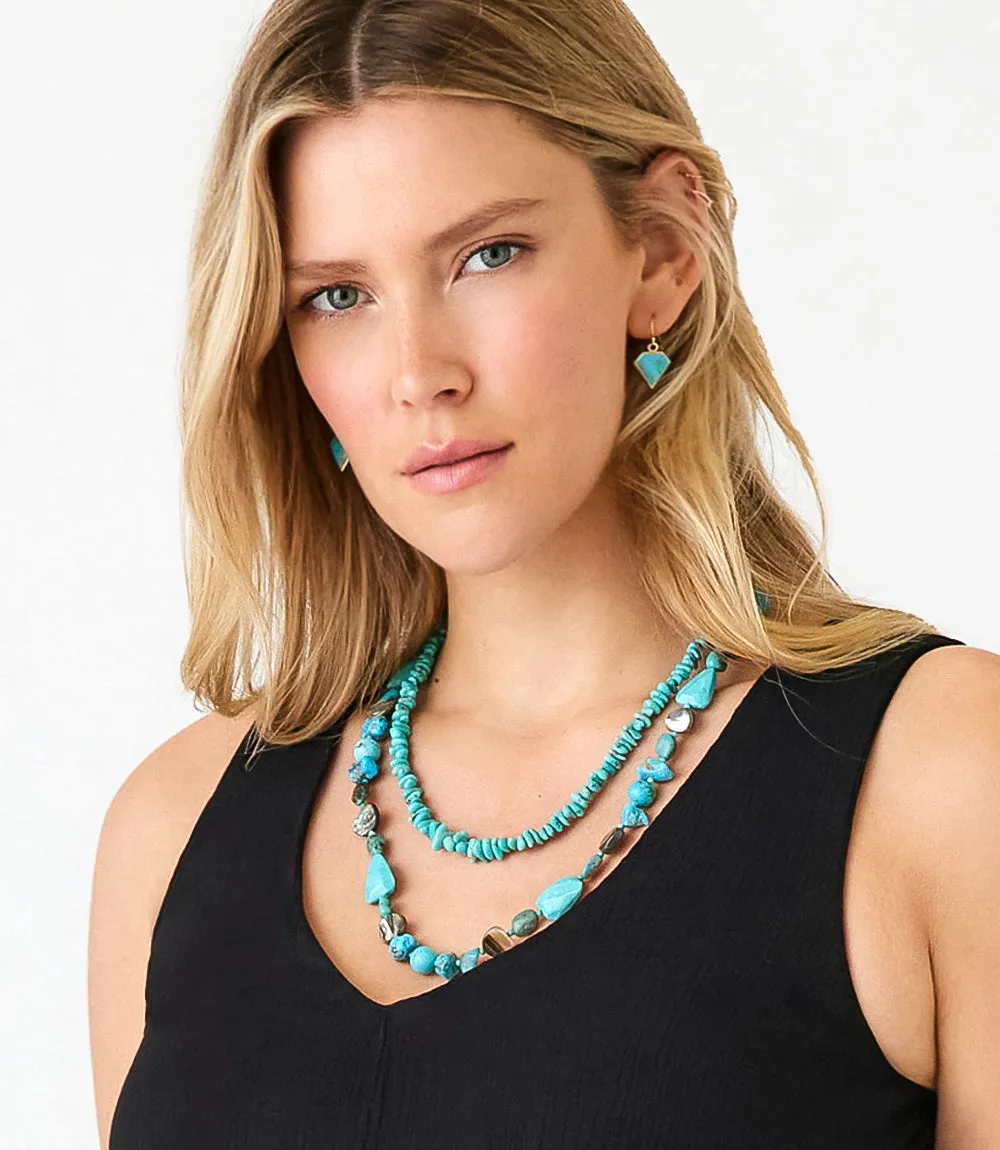 Chan Luu Turquoise And Gemstone Necklace