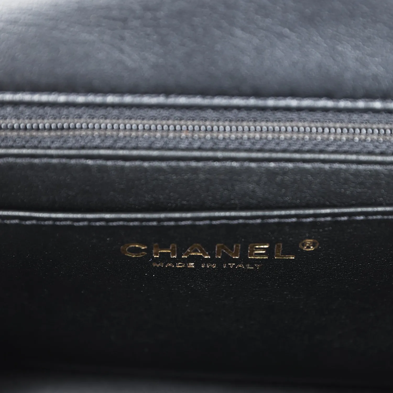 Chanel Mini Classic Square Flap Bag Black Lambskin Light Gold Hardware