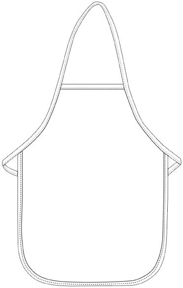 Charcoal Kid's XL Bib Apron (No Pockets)