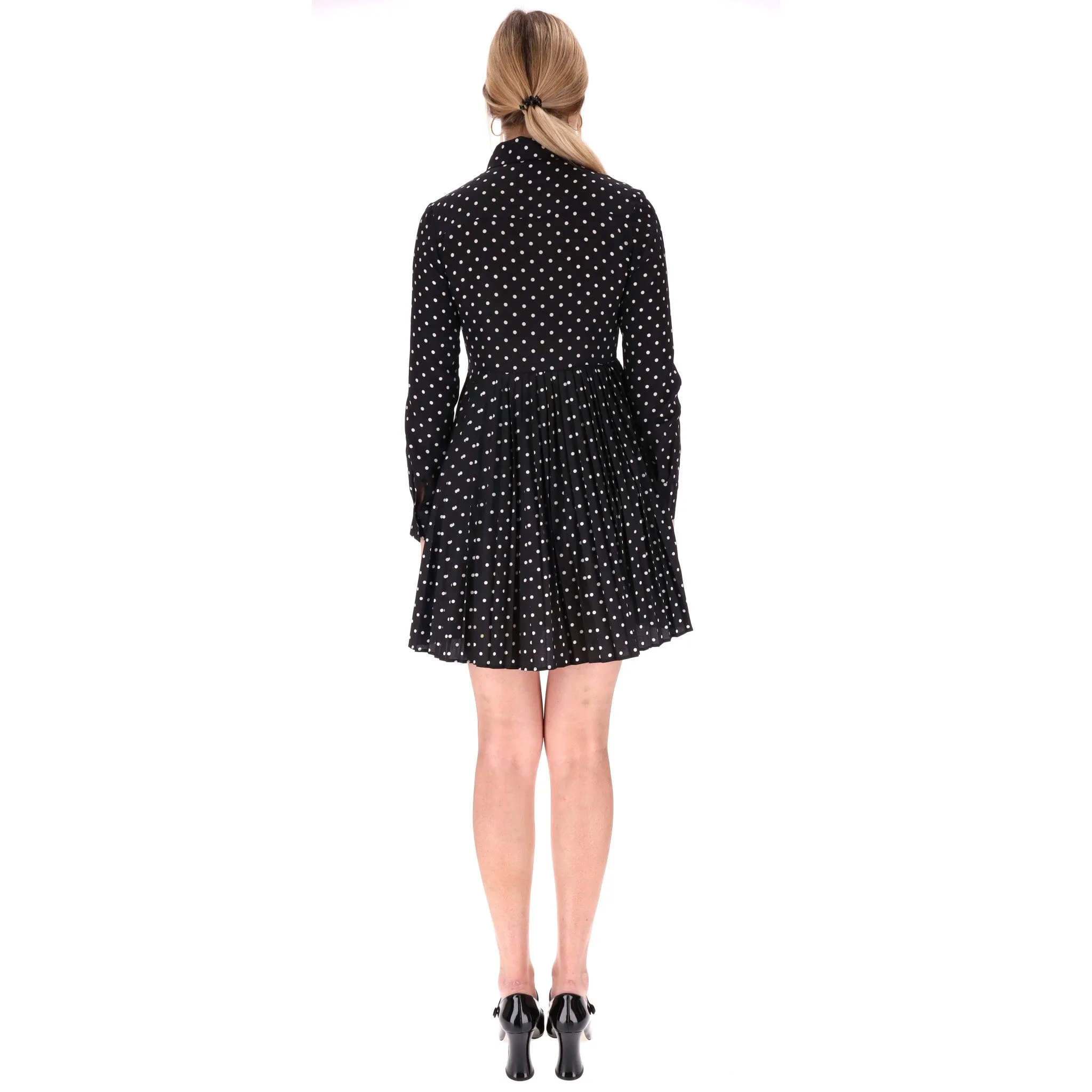 Christian Dior Silk Blend Polka-Dot Shirt Dress. Size 36FR