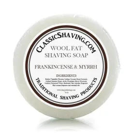 Classic Shaving Wool Fat Shaving Soap - 3" Frankincense & Myrrh