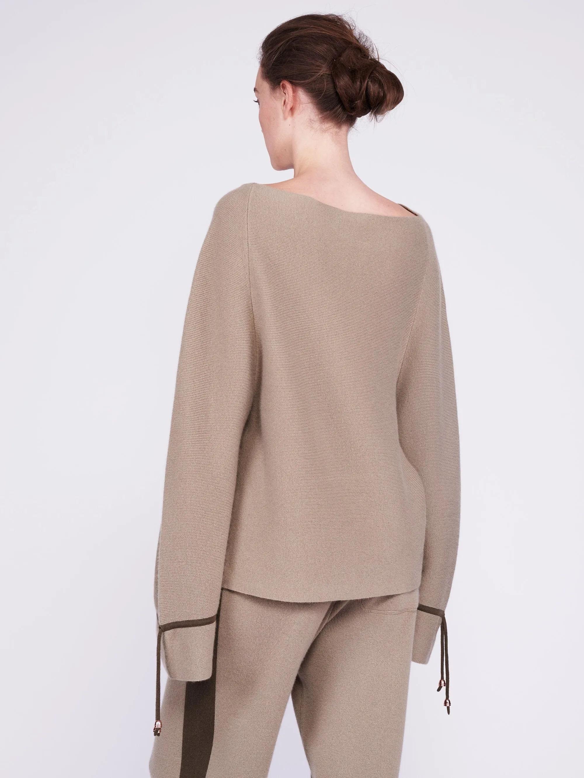 CMMC Bell Sleeve Cashmere Sweater - Moss x Military