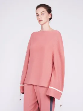 CMMC Bell Sleeve Cashmere Sweater - Sakura x White