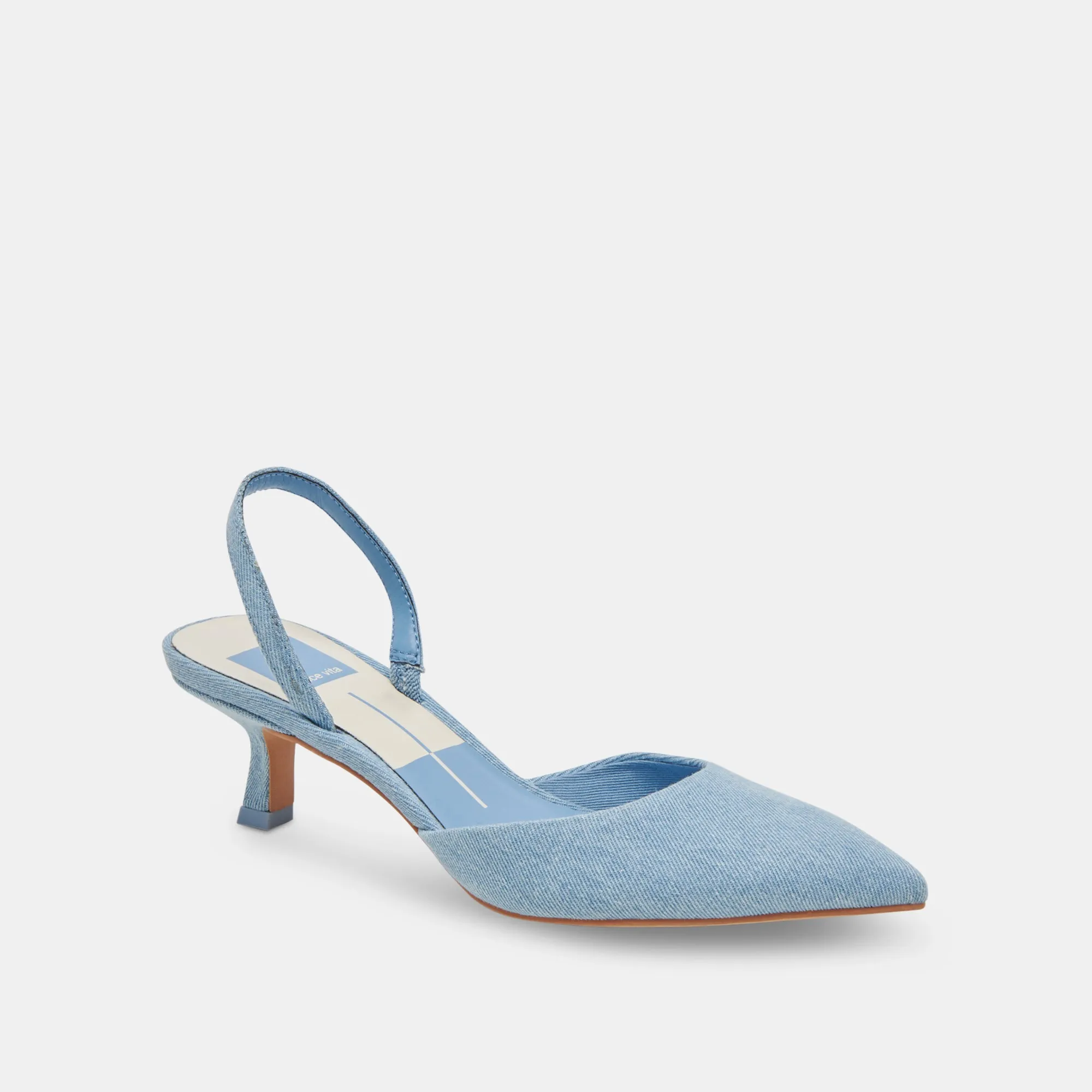 CORSA HEELS BLUE DENIM