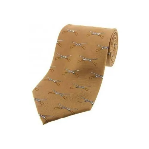 Crossed Shotguns Tie Shooting Necktie In Blue Red Green or Brown