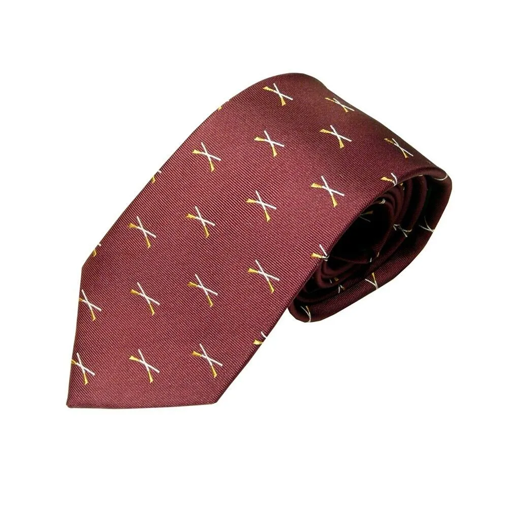 Crossed Shotguns Tie Shooting Necktie In Blue Red Green or Brown