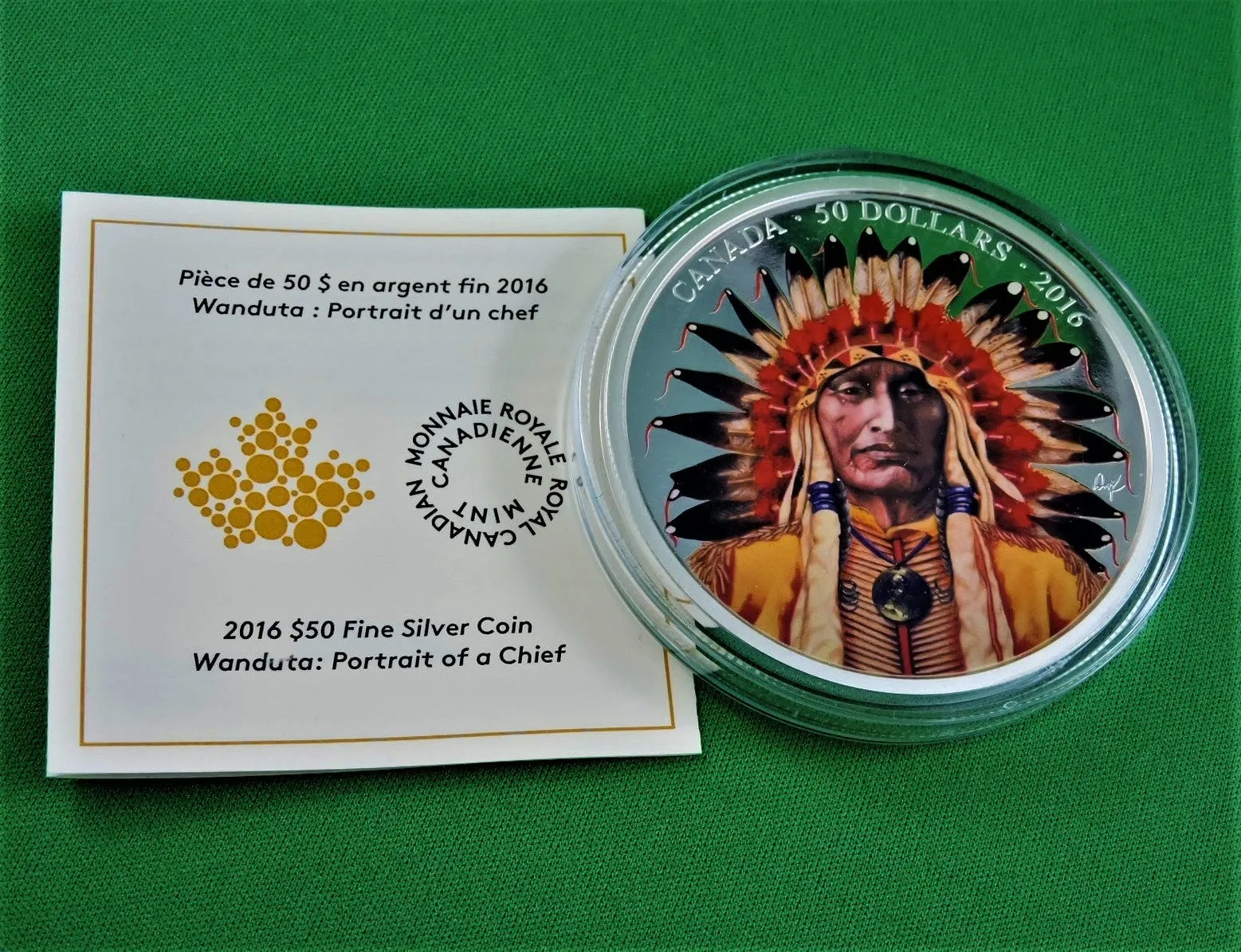 Currency - Silver Coin - $50 - 2016 - RCM - Wanduta: Portrait of a Chief