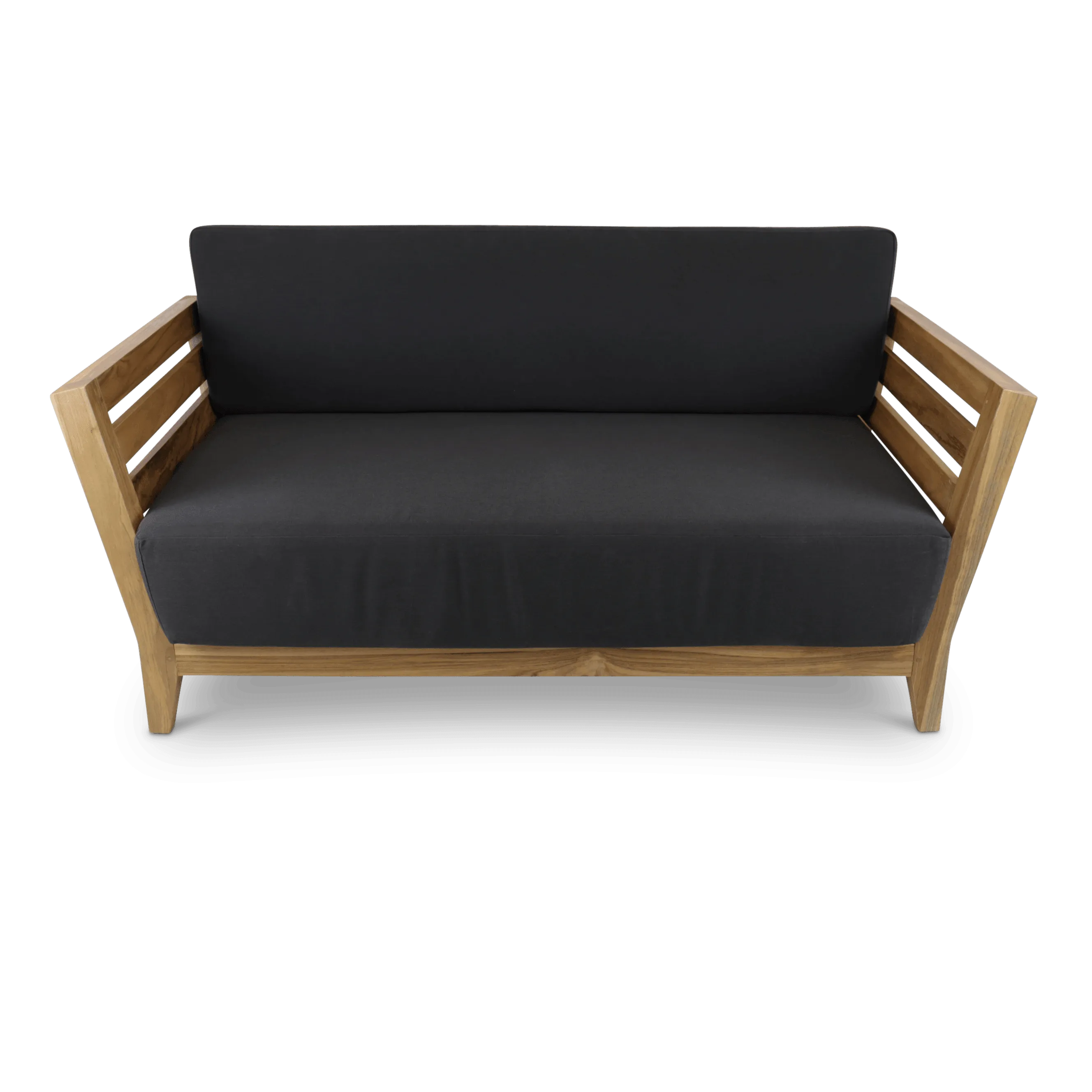 Daintree 2 Seater in Premium Natural Teak and Midnight Sunproof All Weather Fabric