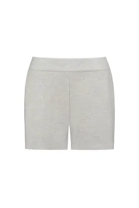 DALEA GRAY WOOL-CASHMERE TWEED SHORTS