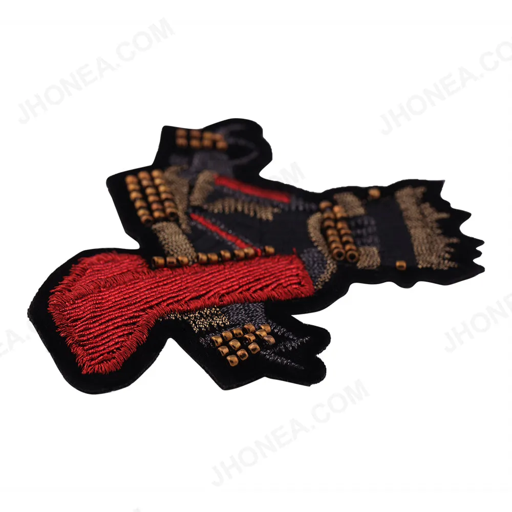 Designer Metallic Embroidery Beaded Yoga Patches