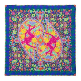 Discobolos Varanasi, Paisley Gods Silk Pocket Square