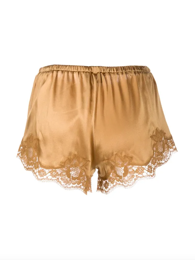 Dolce & Gabbana lace-trim satin shorts