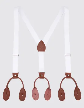 Double Button Suspender Bow Tie