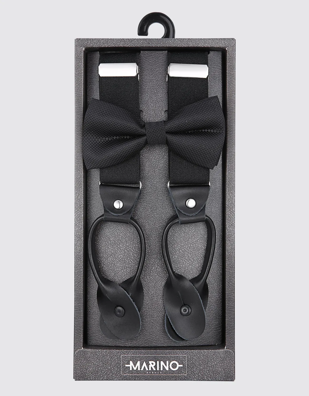 Double Looped Suspender Bow Tie Set