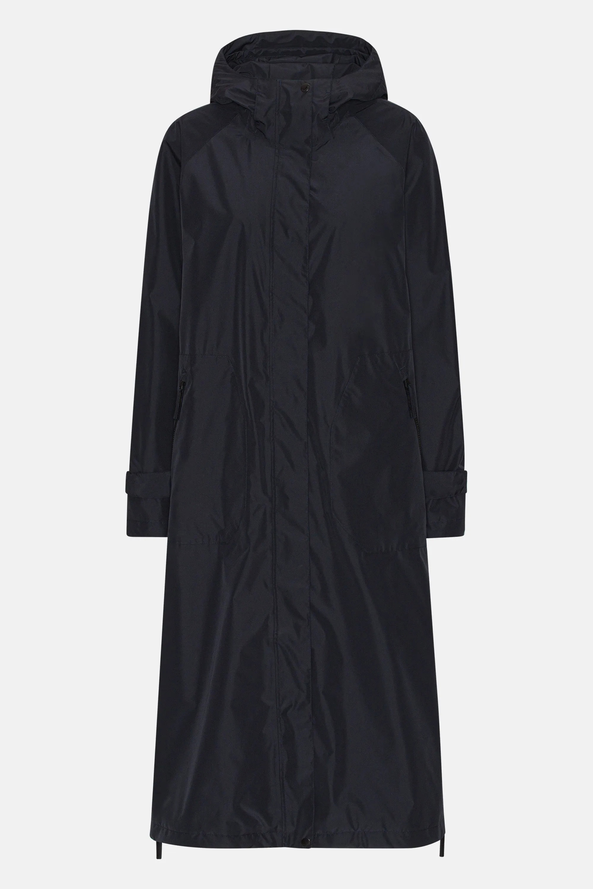 Eco Finished long Raincoat - Dark Indigo