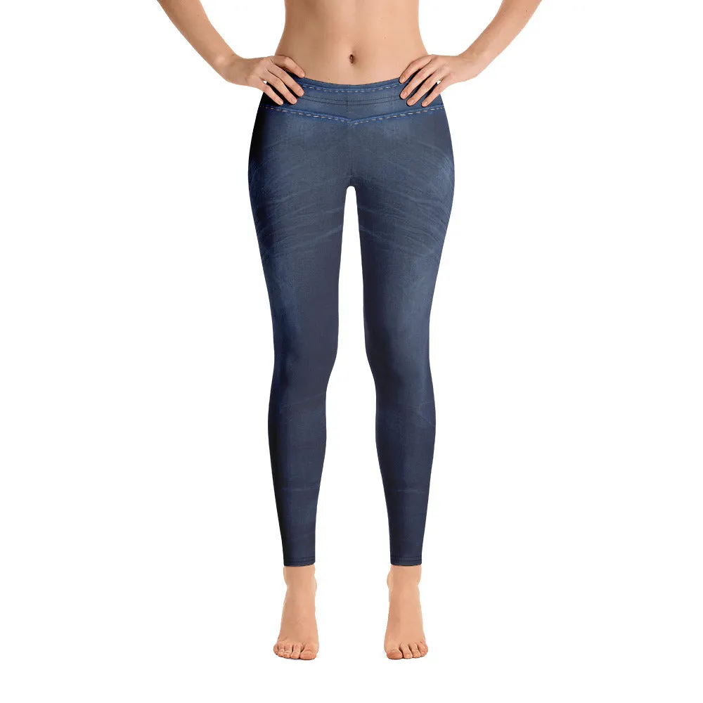 ELEVATED ESSENTIALS, SLIM AND SCULPT LEGGING DENIM BLUE