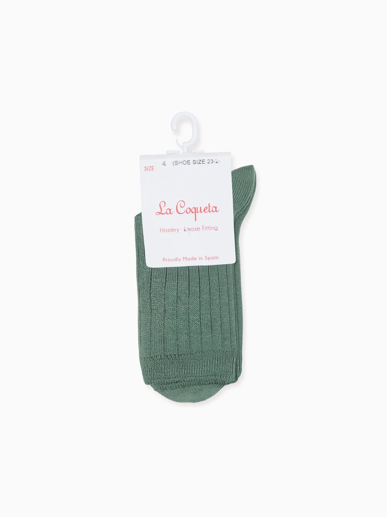 Fern Ribbed Short Kids Socks