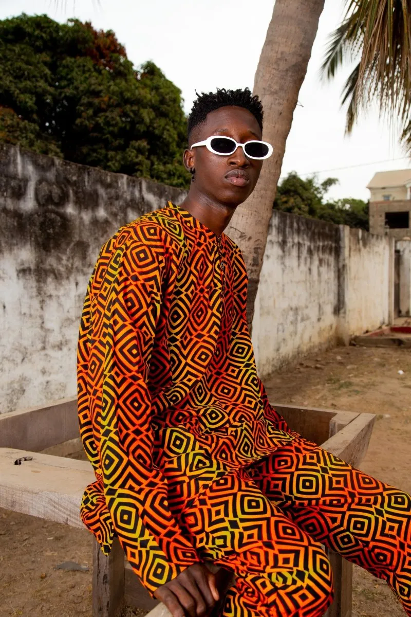 Festival Outfit In Vibrant Orange