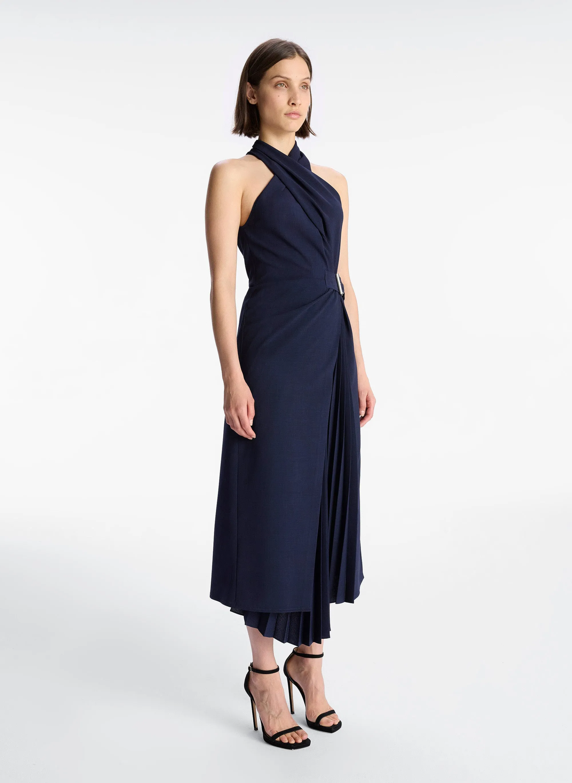 Fiona Pleated Midi Dress