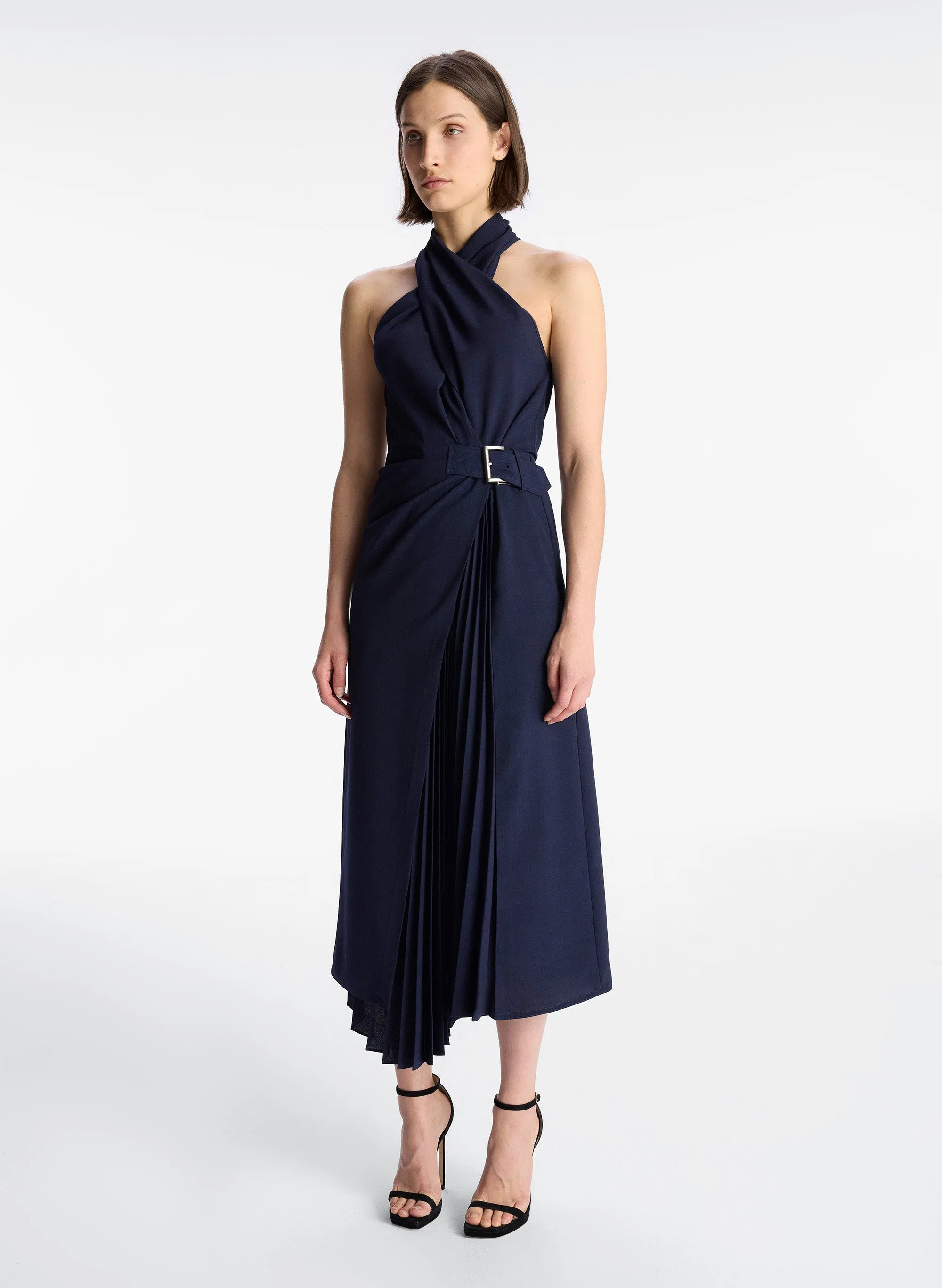 Fiona Pleated Midi Dress