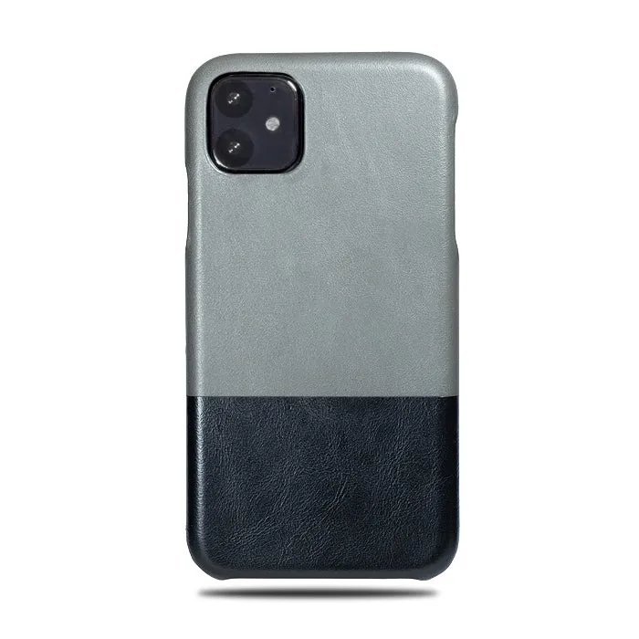 Fossil Gray & Crow Black iPhone 11 Leather Case