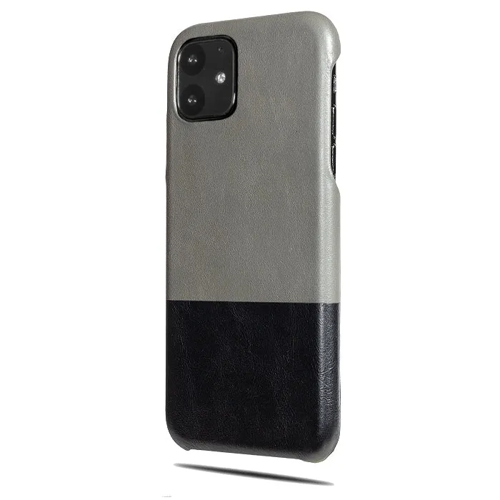 Fossil Gray & Crow Black iPhone 11 Leather Case