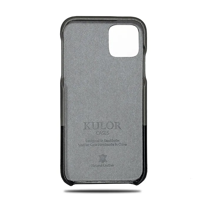 Fossil Gray & Crow Black iPhone 11 Leather Case