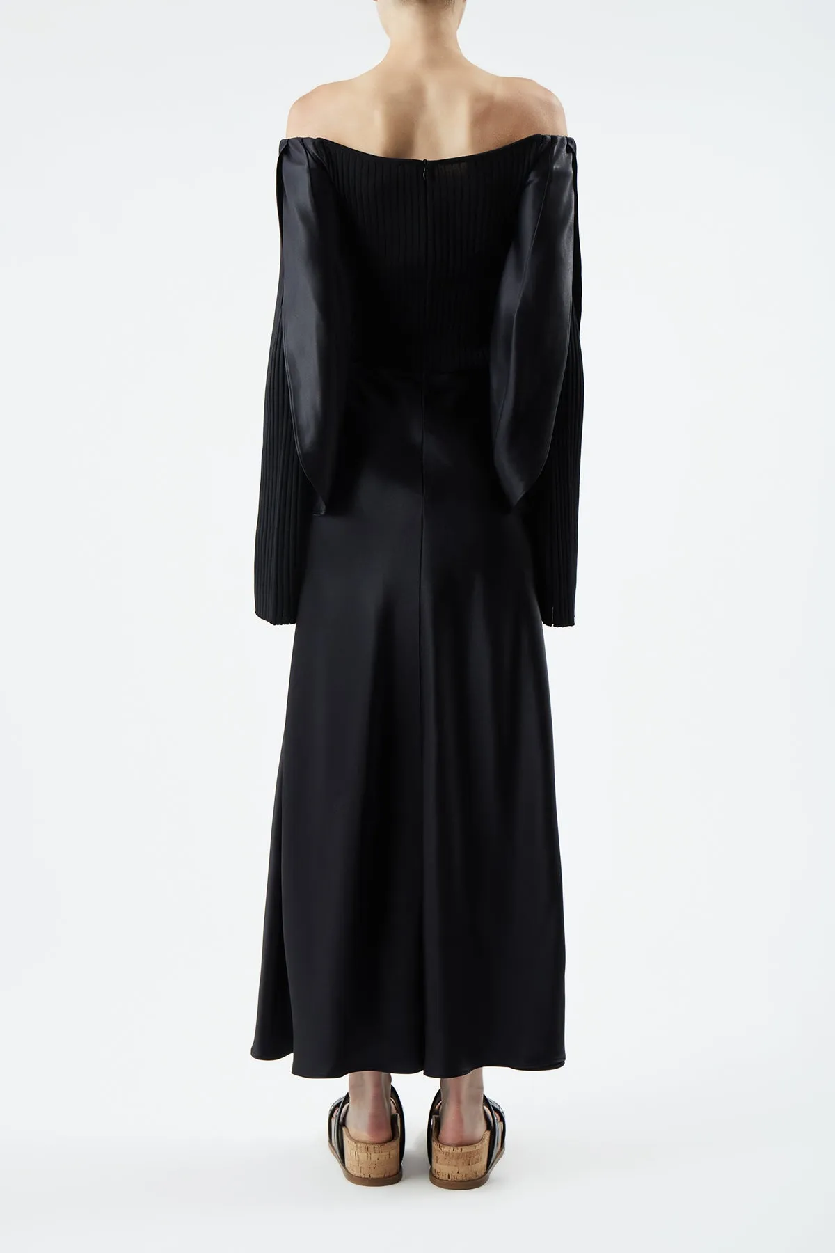 Gilman Dress in Black Silk