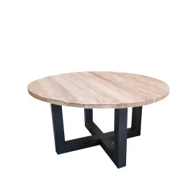 GIORGIA RECLAIMED TEAK ROUND DINING TABLE