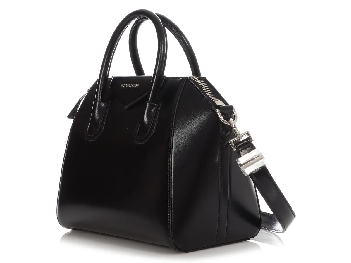 Givenchy Small Black Shiny Goatskin Antigona