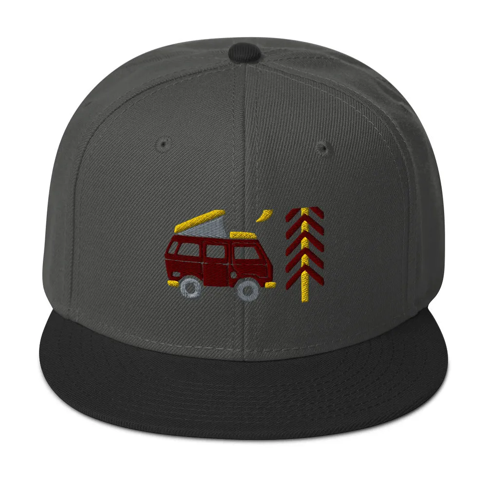 Go Outside Van & Moon Snapback Hat