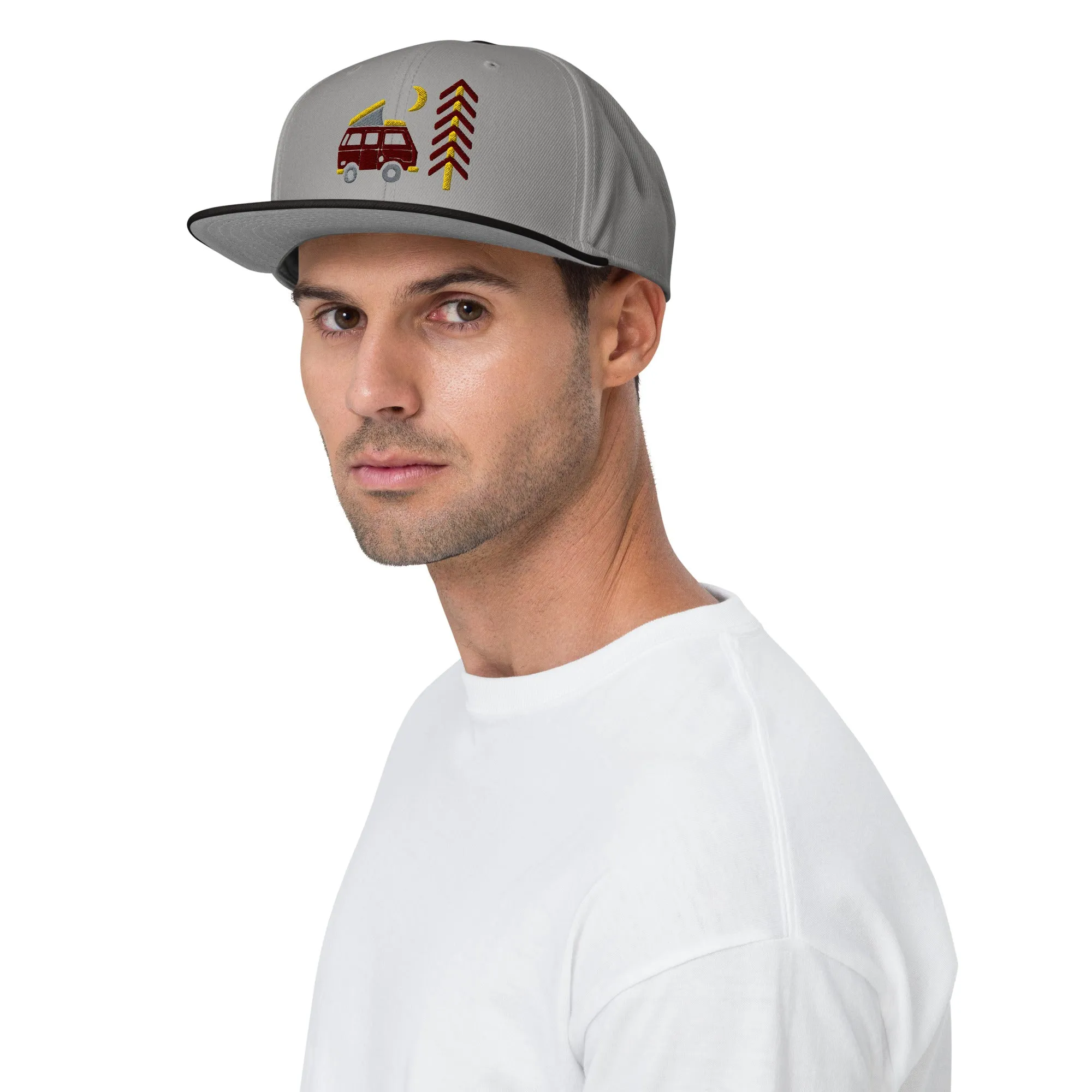 Go Outside Van & Moon Snapback Hat