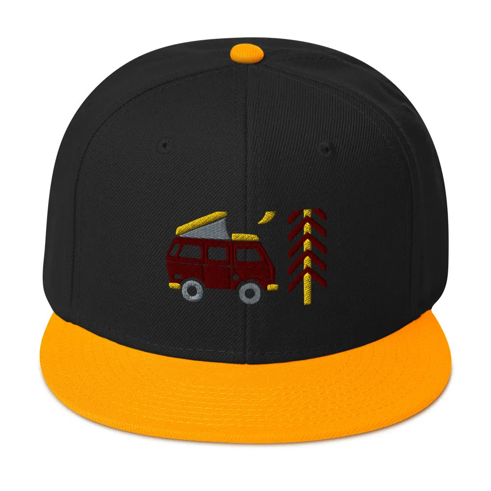 Go Outside Van & Moon Snapback Hat