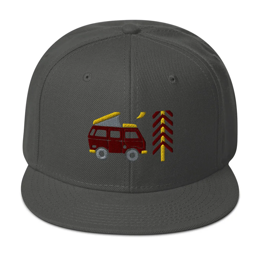 Go Outside Van & Moon Snapback Hat