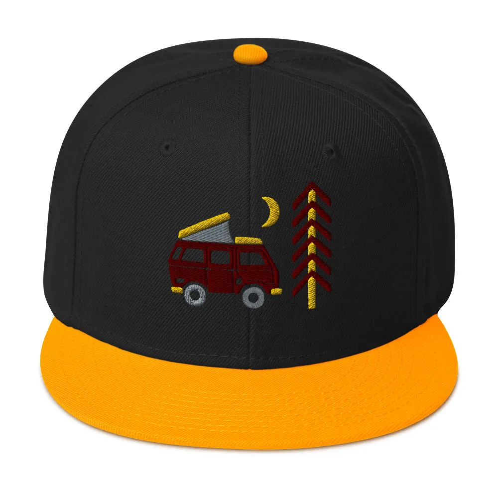 Go Outside Van & Moon Snapback Hat