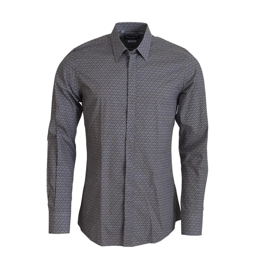 Gray Brown GOLD Slim Fit Dress Formal Shirt