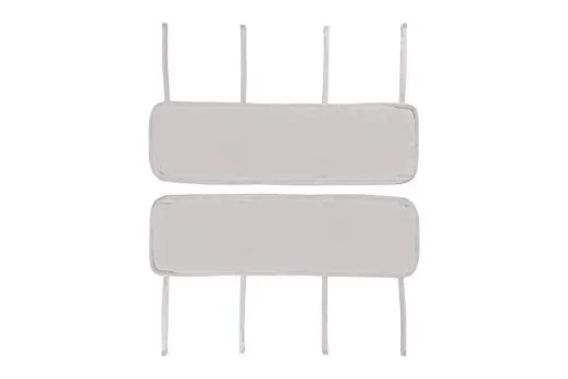 Grey Crib Rail Guard - 2 Piece