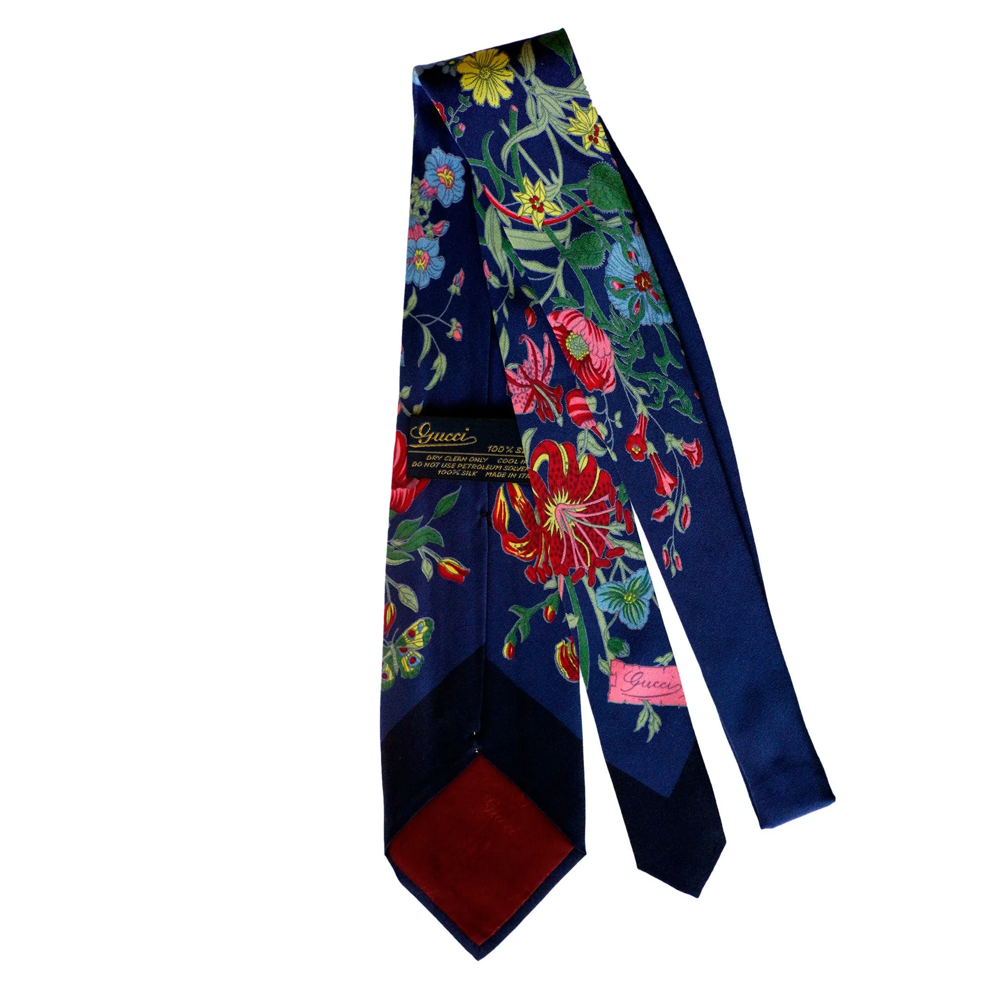 Gucci Blue Floral Vintage Tie