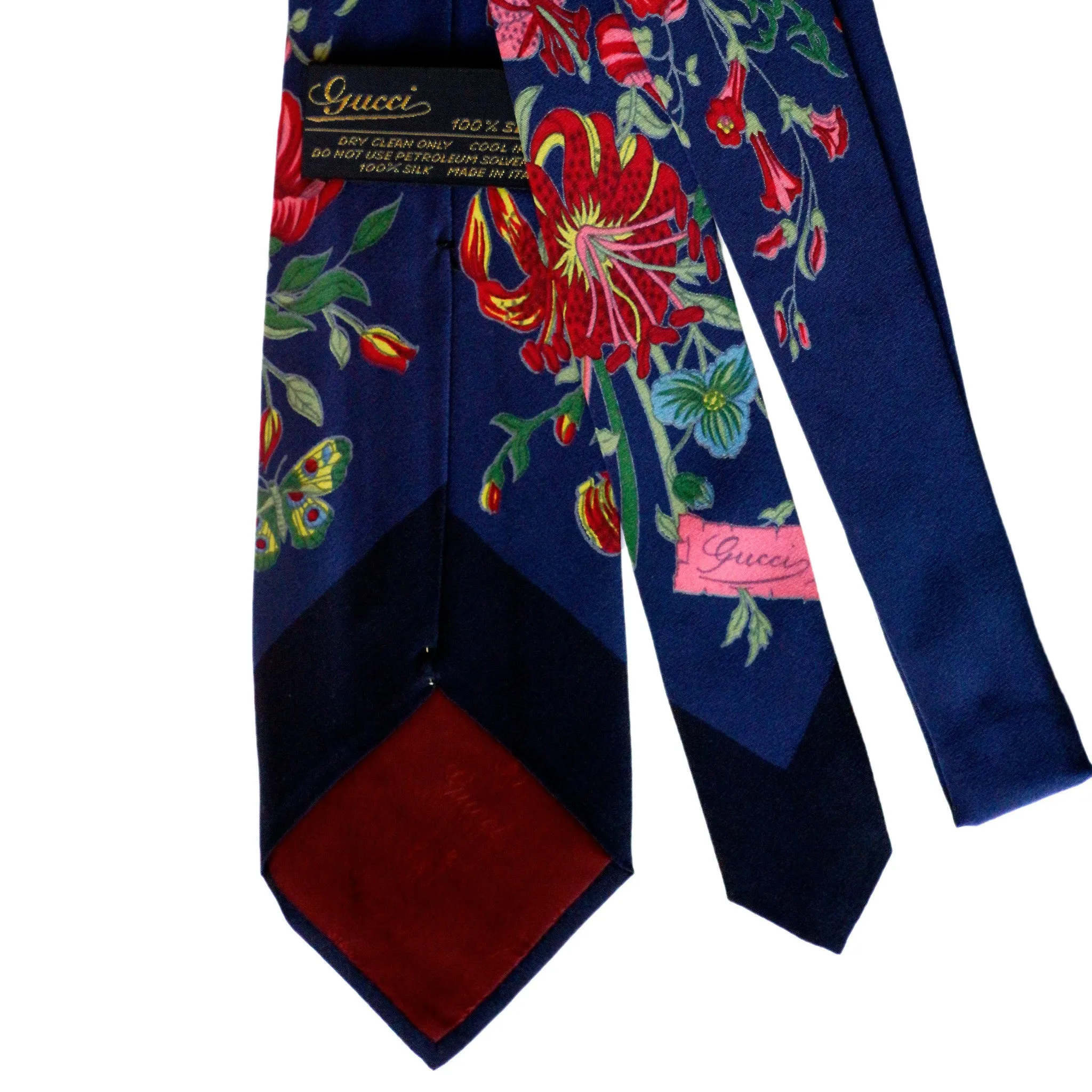 Gucci Blue Floral Vintage Tie